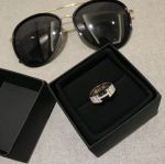 AAA Replica Hermes Diamond Paved 925 Silver Ring